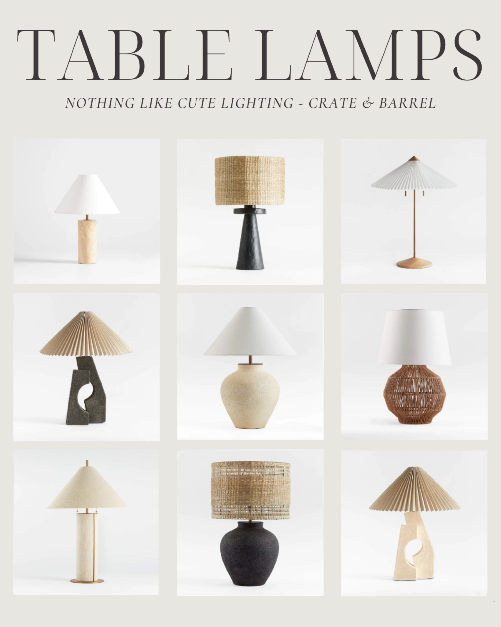 Crate deals barrel lamps