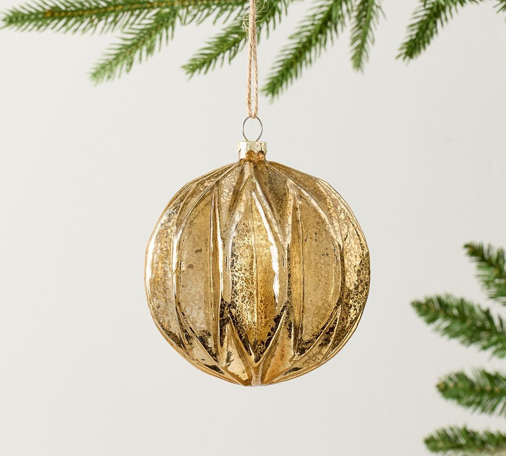 Mercury Gold Ball Ornament | Pottery Barn (US)