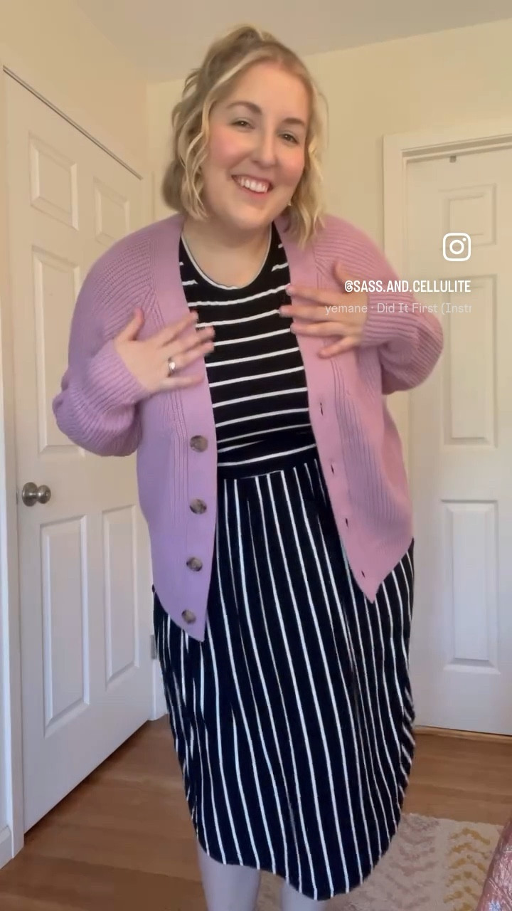 Comfy & cozy fall outfit inspo💜 
Dress is size XL (as a 16/18) and very stretchy!! Sweater also XL  

#LTKMidsize #LTKStyleTip #LTKPlusSize