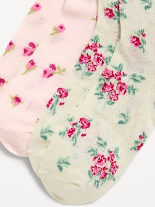 Floral Crew Socks 2-Pack for Women | Old Navy (US)