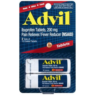 Advil Pain Reliever/ Fever Reducer 200 MG Ibuprofen Tablets, 10 CT, 2 PK | CVS Health