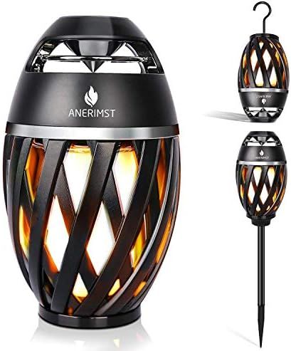 ANERIMST Outdoor Bluetooth Speaker with Pole and Hook Bundle, Flickering Flame Effect, Led Table ... | Amazon (US)