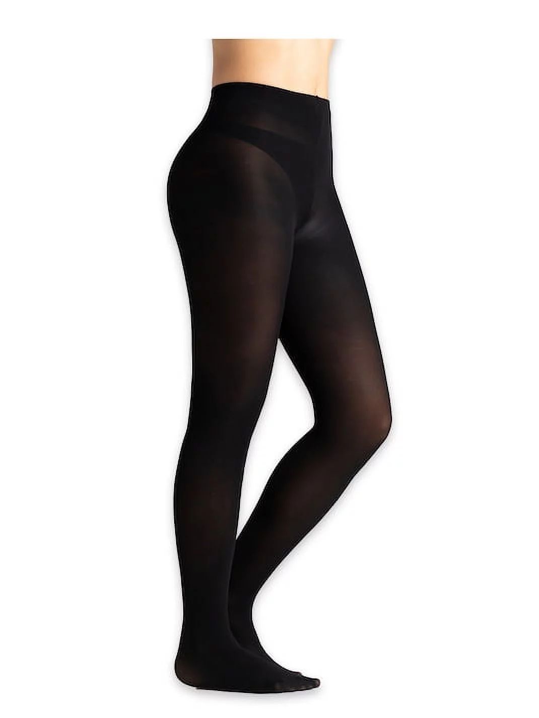 On The Go Women's Classic Opaque Black Footed Tights | Walmart (US)