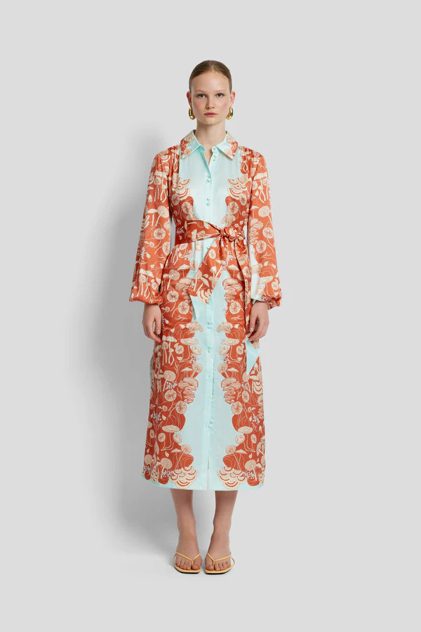 Grounded Midi Dress - Porcini Party | Sunset Lover