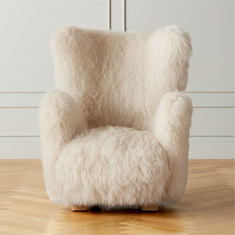 Bozzi Mongolian Sheepskin Chair + Reviews | CB2 | CB2