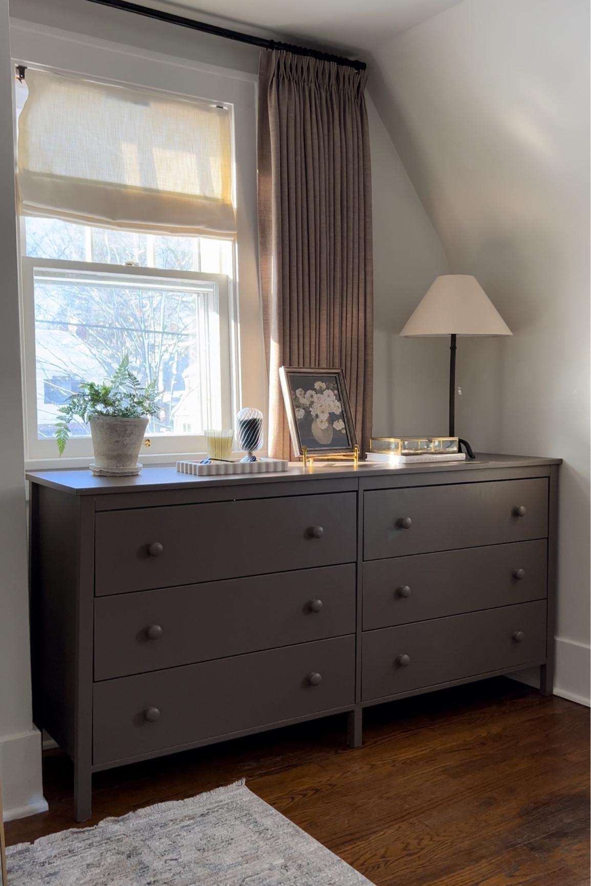 DIY painted dresser with wood knobs - styled dresser 

#LTKMostLoved 

#LTKhome