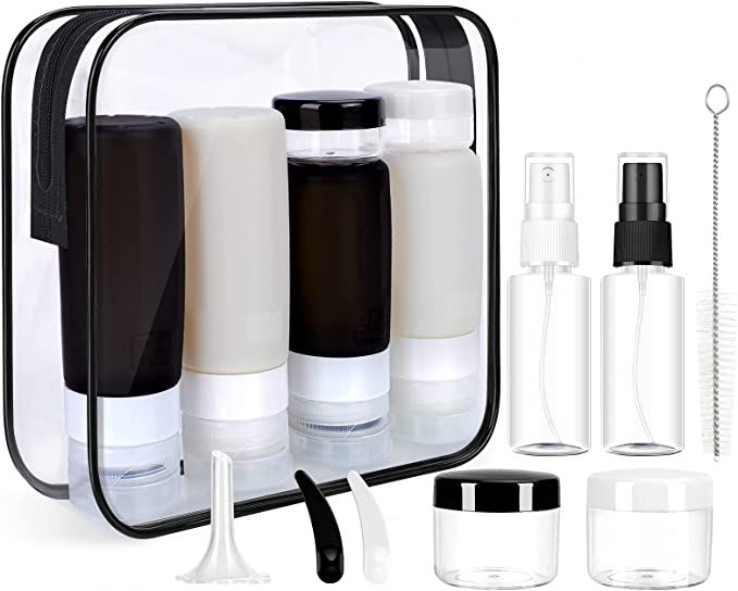 Amazon.com: 16 Pack Silicone Travel Bottles Set for Toiletries - Morfone TSA Approved Travel Cont... | Amazon (US)