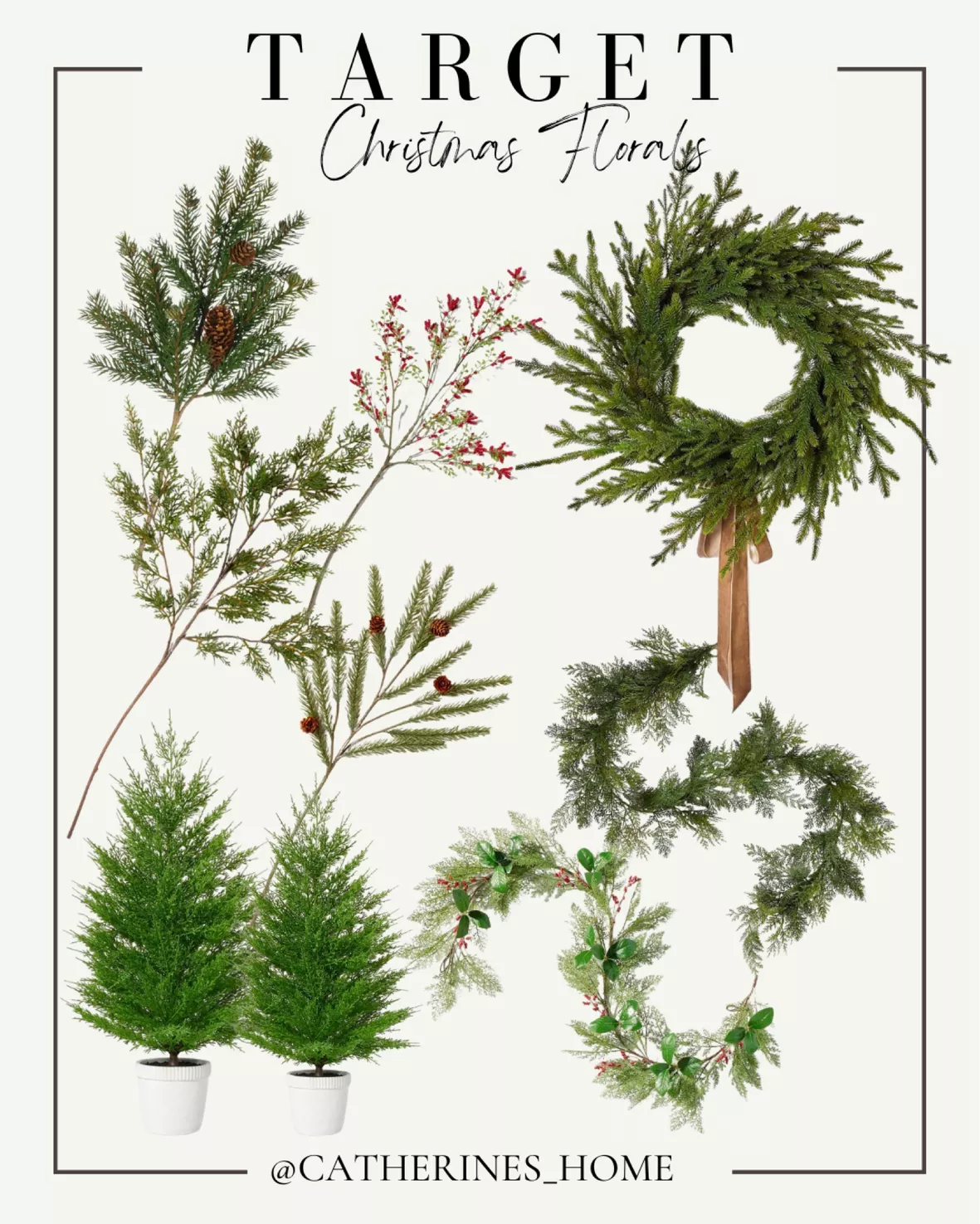 Artificial Christmas Greenery Stems : Target