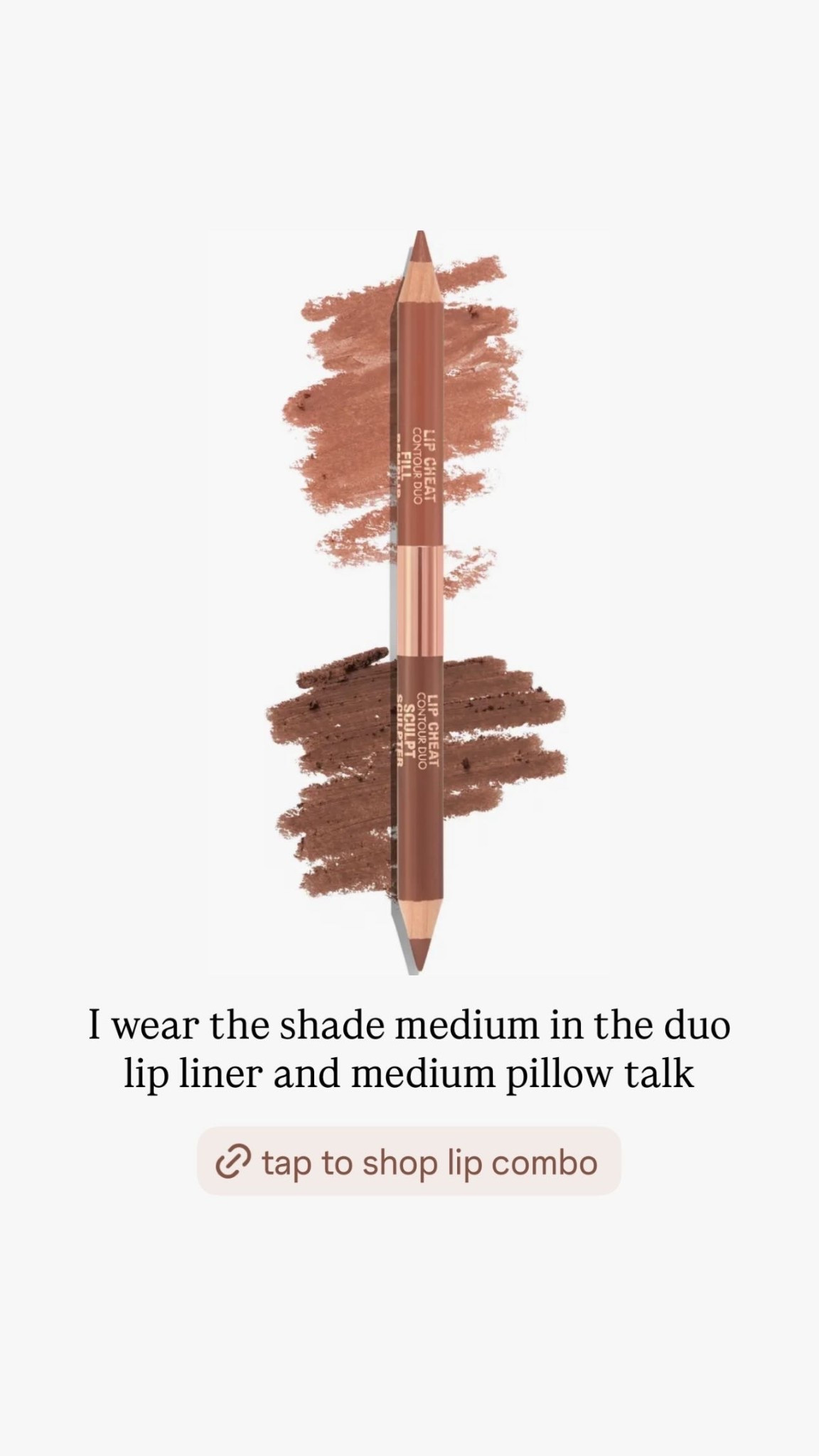 I wear the shade medium in the duo lip liner and medium pillow talk

#LTKBeauty #LTKgrwm #LTKootd