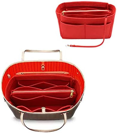 Felt Purse Bag Organizer Insert with zipper Bag Tote Shaper Fit Speedy Neverfull MM GM | Amazon (US)