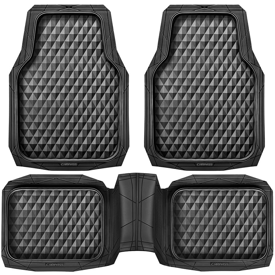 CAR PASS Heavy Duty Rubber Car Mats, Deep Dish All-Weather Floor Mat for Car Full Set Durable Ant... | Amazon (US)