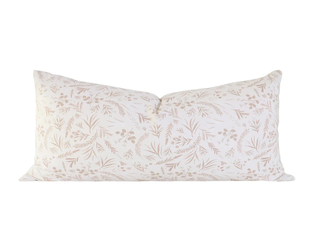 Beige Floral Pillow Cover Fall Pillow Cover Modern Floral - Etsy | Etsy (US)