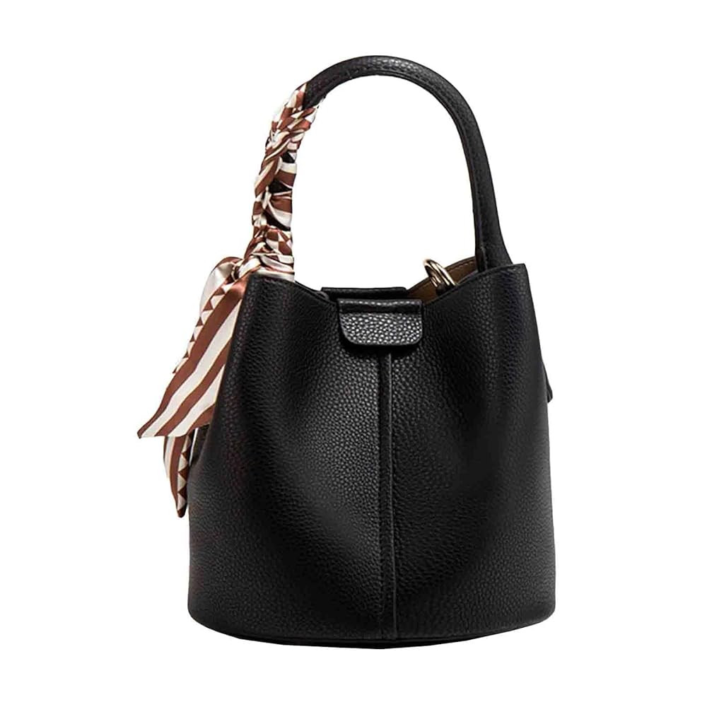 Women's bucket bag Mini PU leather bag Y2K shoulder bag minimalist crossbody bag designer shoulde... | Amazon (US)