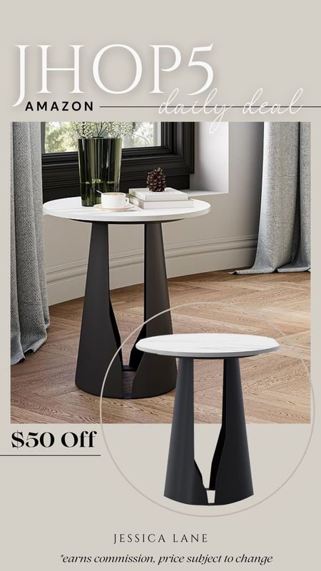 Amazon daily deal, save $50 on this small modern side table. Accent furniture, side table, accent table, end table, living room furniture, modern side table, Amazon home, Amazon furniture, Amazon deal

#LTKsalealert #LTKhome #LTKstyletip