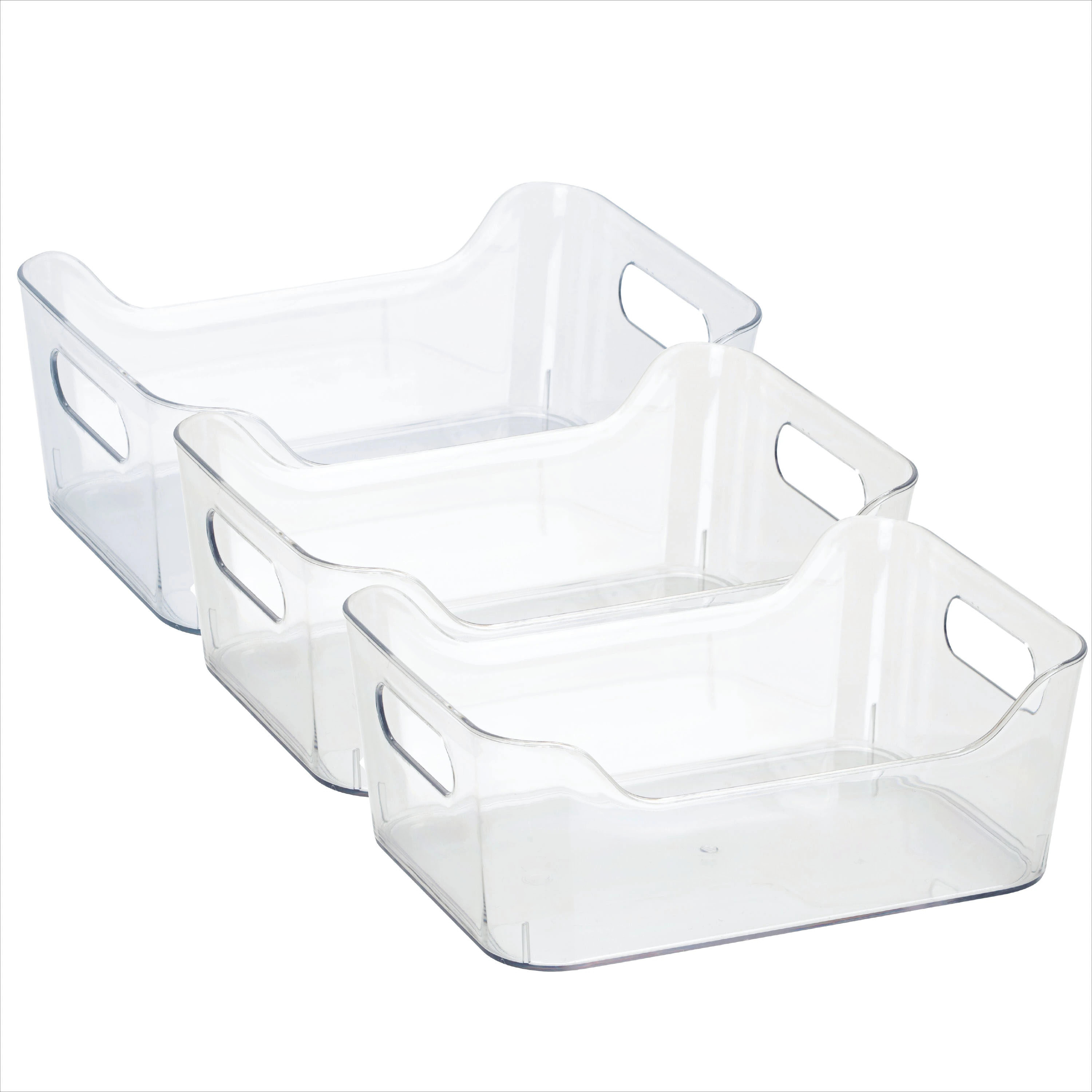 Simplify Small Clear Plastic Bin 3 -Pack | 24055 | Lowe's