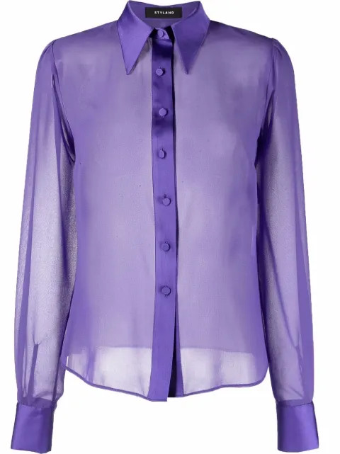 camisa transparente con botones | Farfetch (RoW)