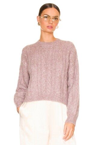 Weekend Stories Antonia Cable Crew Neck Pullover in Blush Pink from Revolve.com | Revolve Clothing (Global)