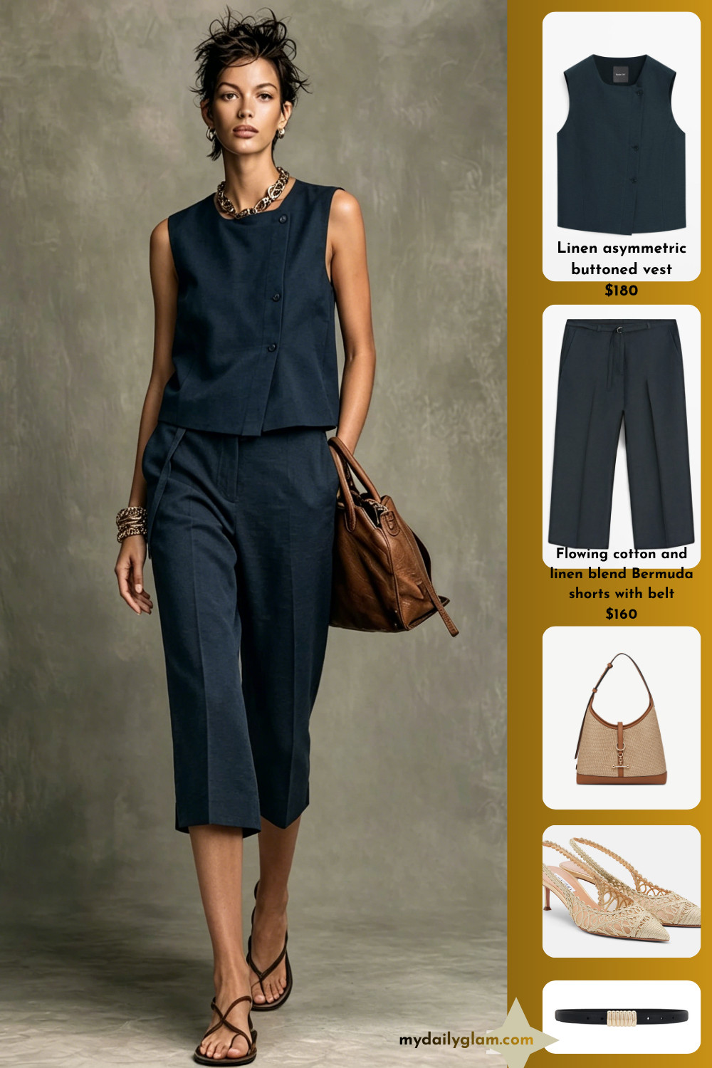 Quiet Luxury Dark Slate Linen Two Piece Vest & Capri Pants Neutral Everyday Outfit

#QuietLuxuryStyle #LinenCoOrd #CapsuleWardrobe
 

 #LTKootd #LTKOver40 #LTKWorkwear