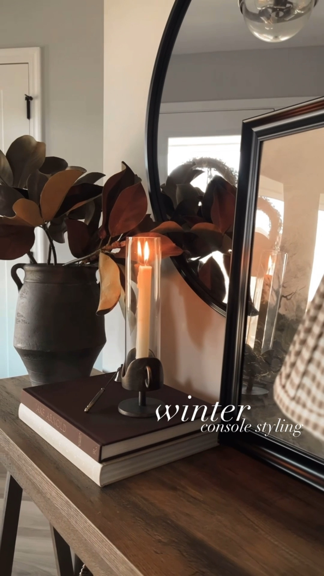 Just a little winter refresh for the entryway! Right now, my candle holder & magnolia stems are ON SALE!

Winter Styling | Console Styling | Entryway | Vase Styling | Winter Stems | Table Lamp | Walmart Finds | Target Finds | Winter Art | Coffee Table Books

#LTKHome #LTKSaleAlert #LTKSeasonal
