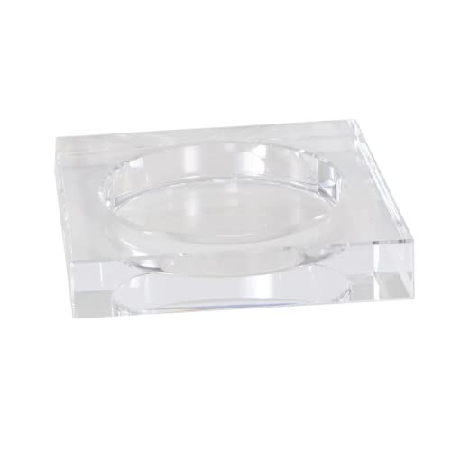 Crystal Candle Dish — by Alice Lane Home Collection — Size Small — Clear K9 Crystal Design — Smooth, Round Cutout is Perfect for Your Favorite Candle or Diffuser — Centerpiece with Elevated Style | Amazon (US)