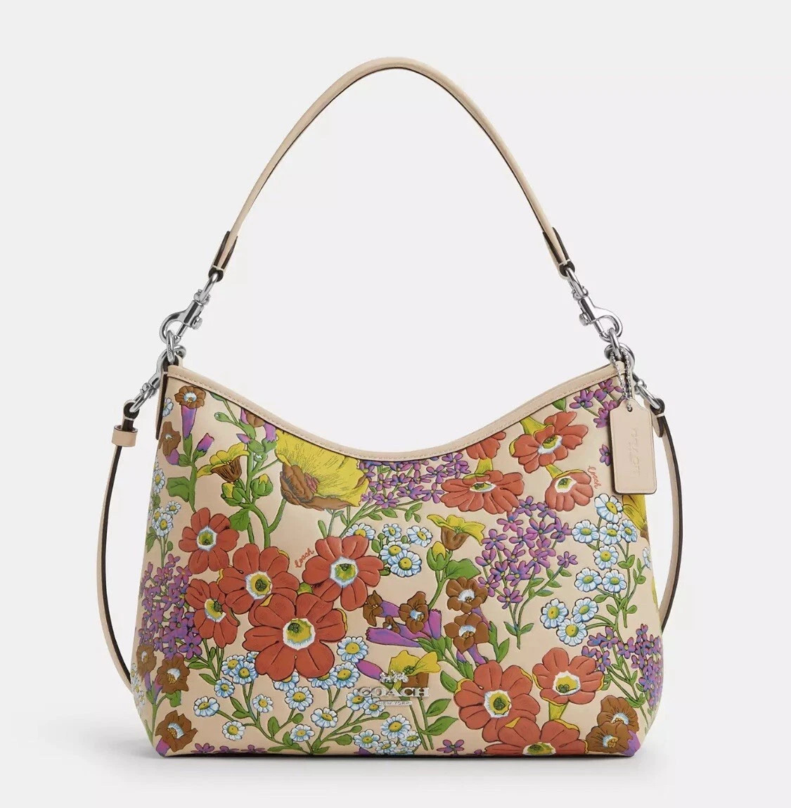 NWT Coach Laurel Shoulder Bag In Signature Canvas With Floral Print CT222 | eBay US