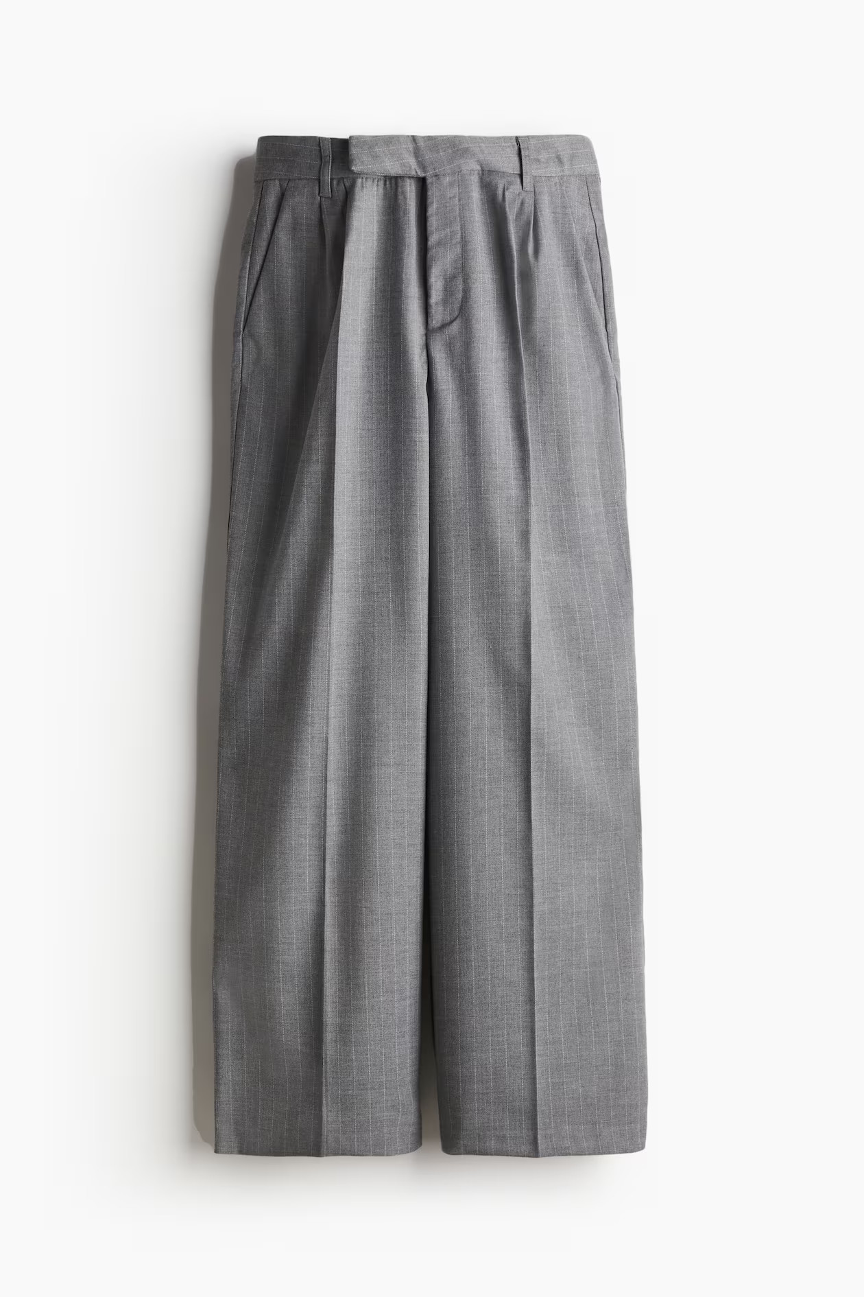 Pantalón de vestir - Cintura estándar - Largo - Gris jaspeado - MUJER | H&M ES | H&M (FR, IT, ES, PT, BE)