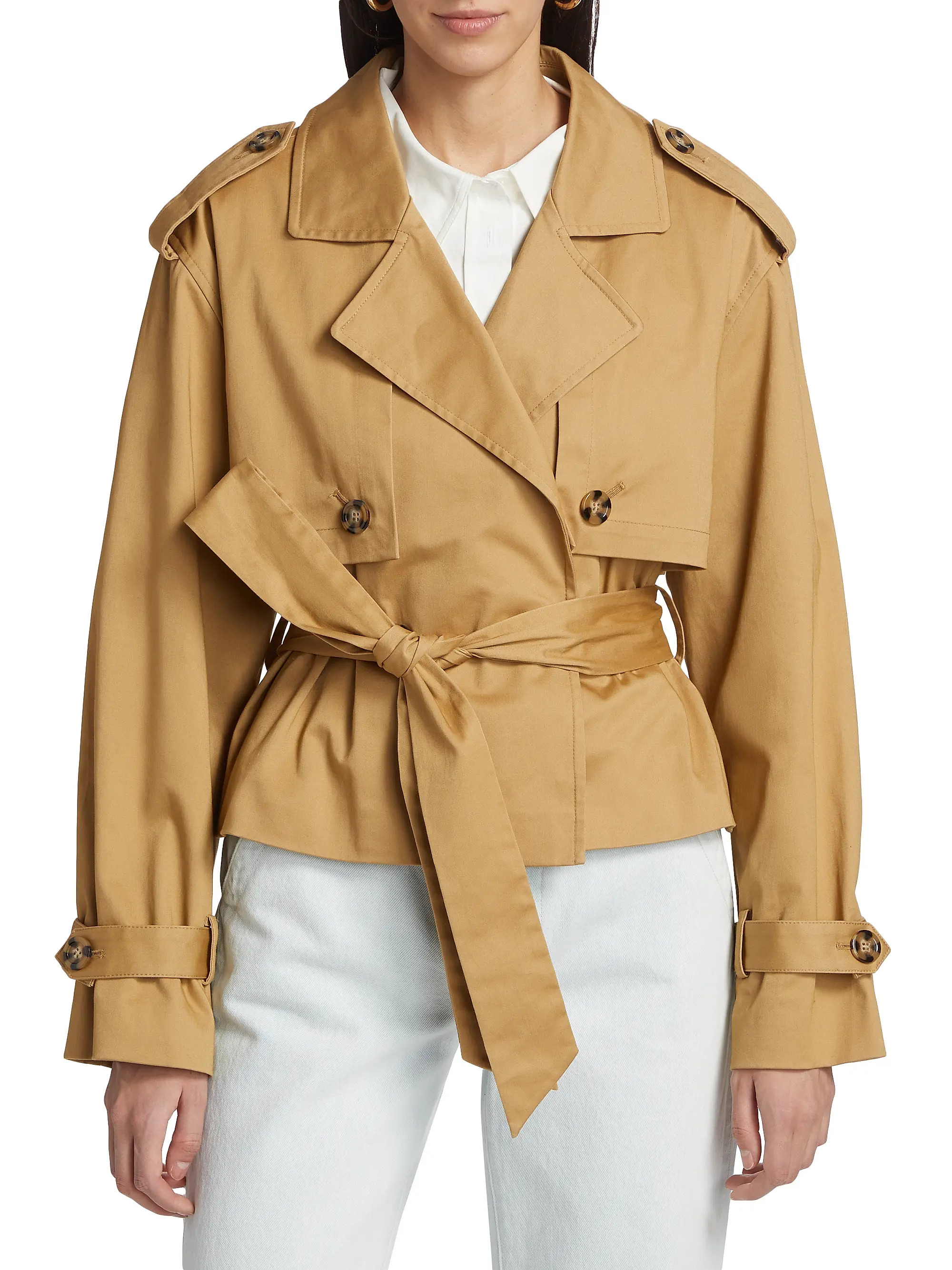 The Cropped Charles Trench Coat | Saks Fifth Avenue