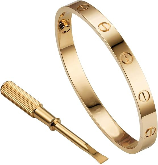 Bracelets for Big Men Women Plus Size Bracelets Love Bangle for Couples Buckle Pulseras de Mujer ... | Amazon (US)