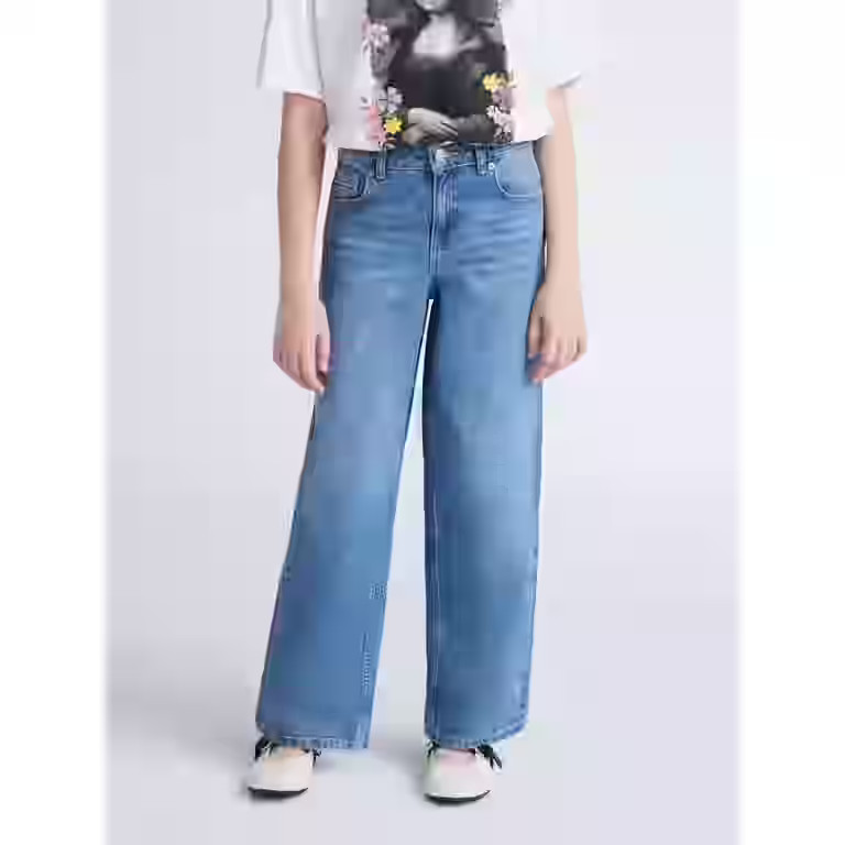 Weekend Academy Girls Baggy Straight Jeans, Sizes 5-18 | Walmart (US)