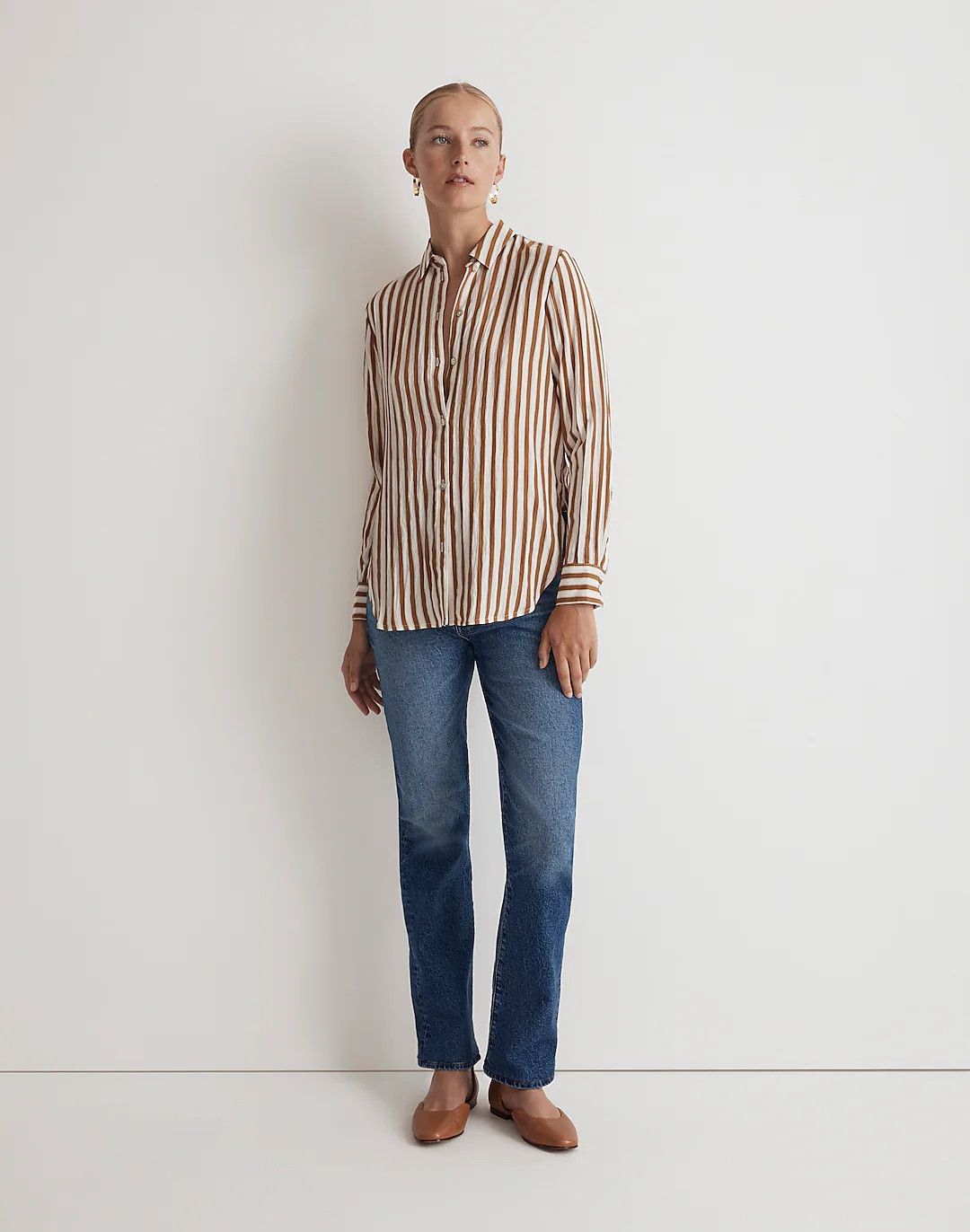 Crinkled Button-Up Shirt | Madewell