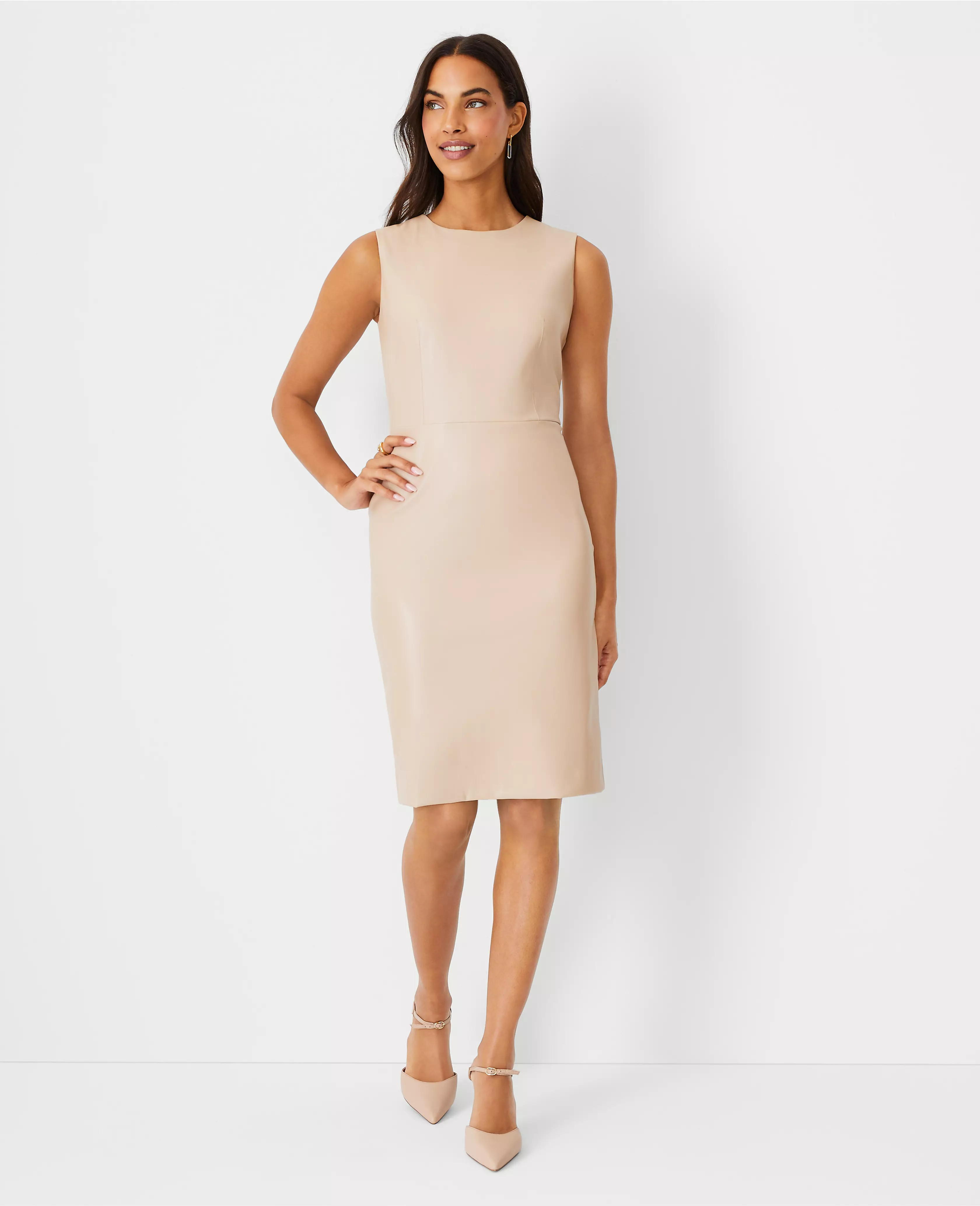 Faux Leather Sheath Dress | Ann Taylor (US)