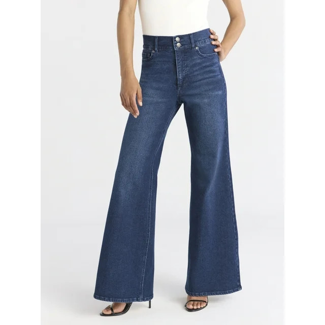 Sofia Jeans Women's Margot Wide Leg High Rise Jeans, 30.5" and 32.5" Inseams, Sizes 0-28 | Walmart (US)