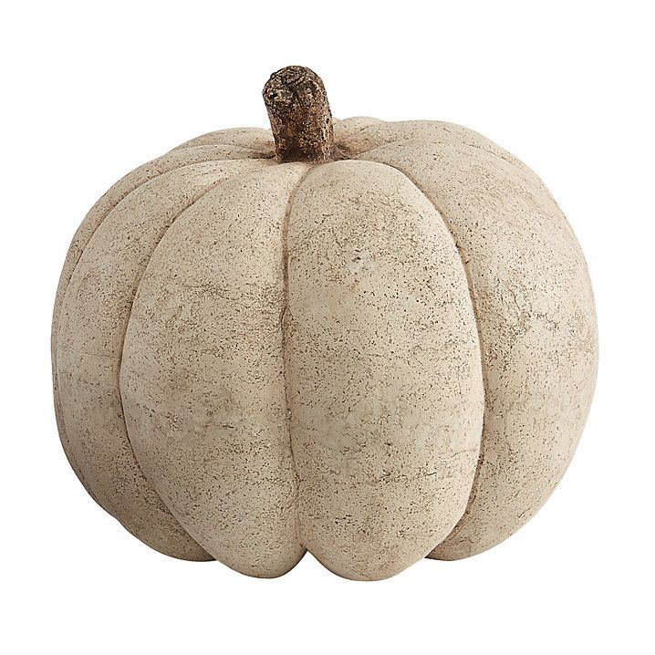 Harvest Outdoor Pumpkins in Textured Antique Gray Finish & Realistic Stems | Ballard Designs, Inc.