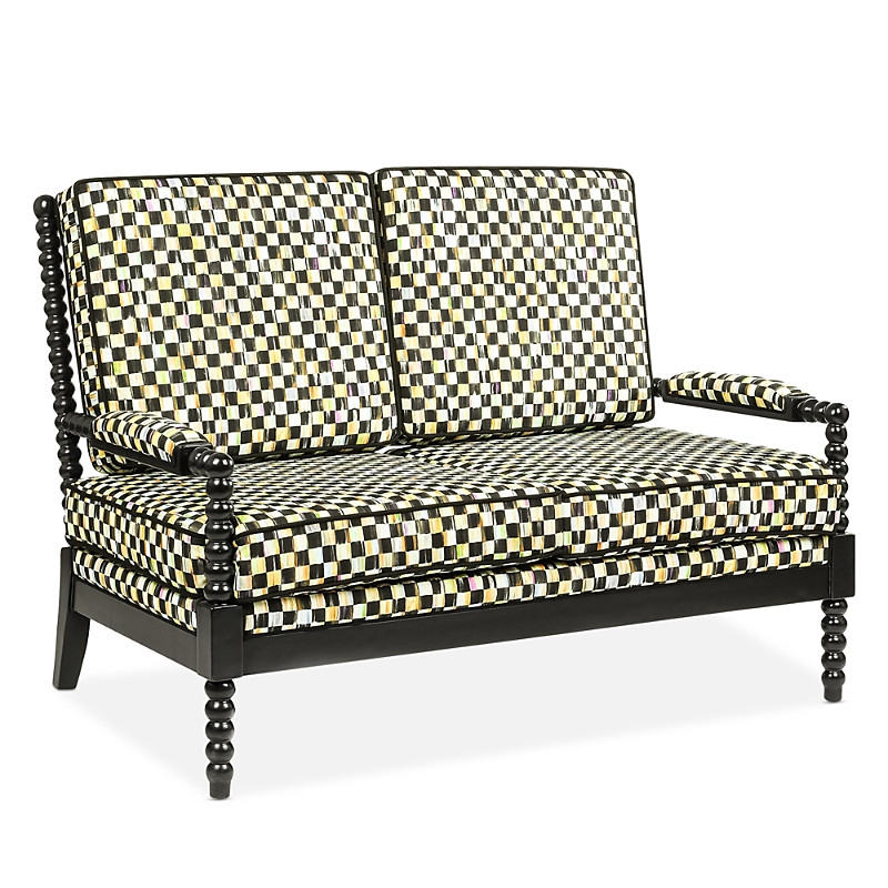 Mackenzie-Childs Spindle Check Outdoor Loveseat | Bloomingdale's (US)