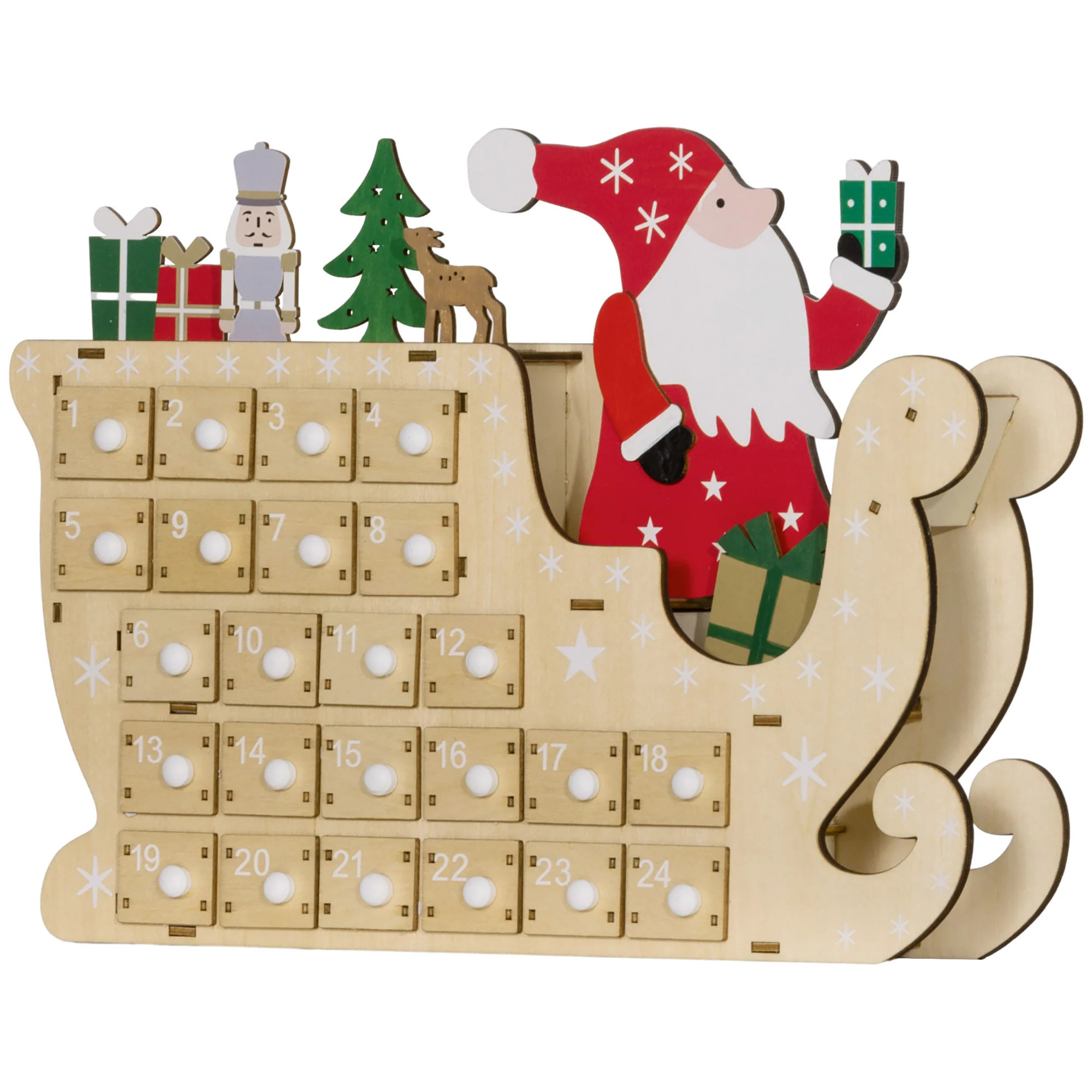 Reusable Wooden Advent Calendar for Christmas Countdown | Shop Simon