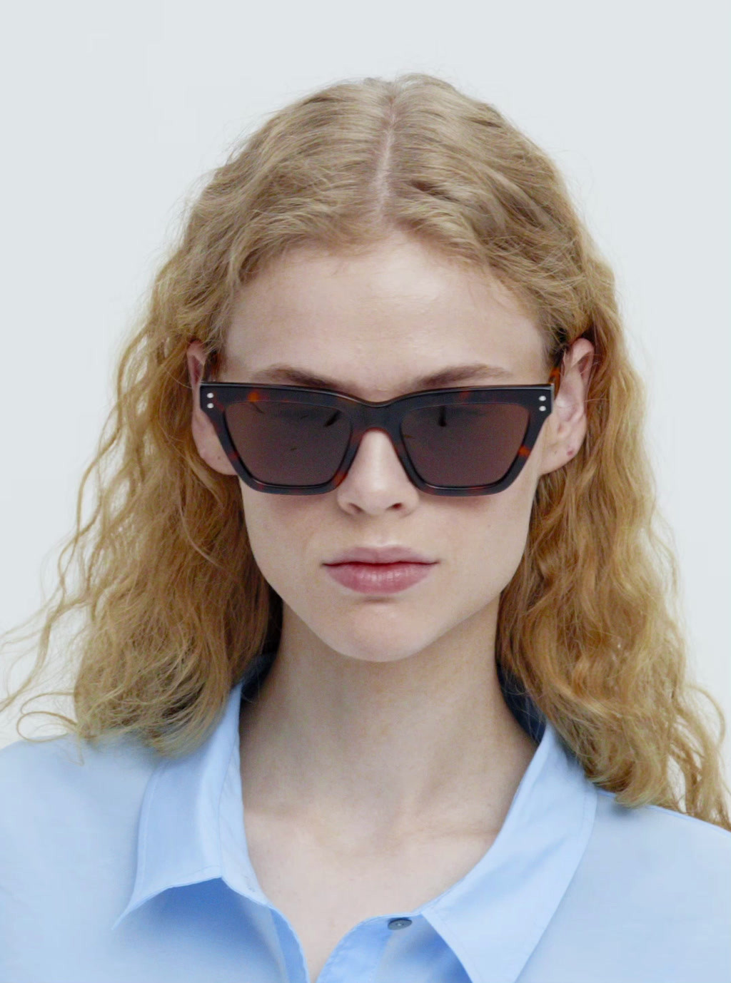 Tortoiseshell effect cateye sunglasses | Massimo Dutti UK