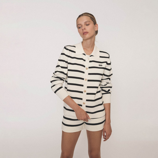 Black Striped Button Up Shirt | EllandEmm