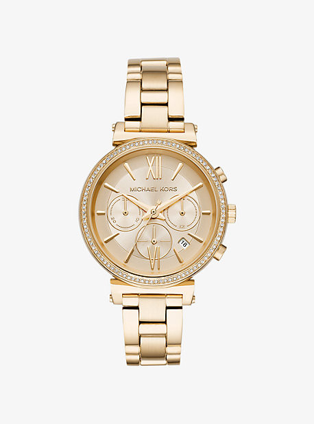 Sofie Pavé Gold-Tone Watch | Michael Kors US