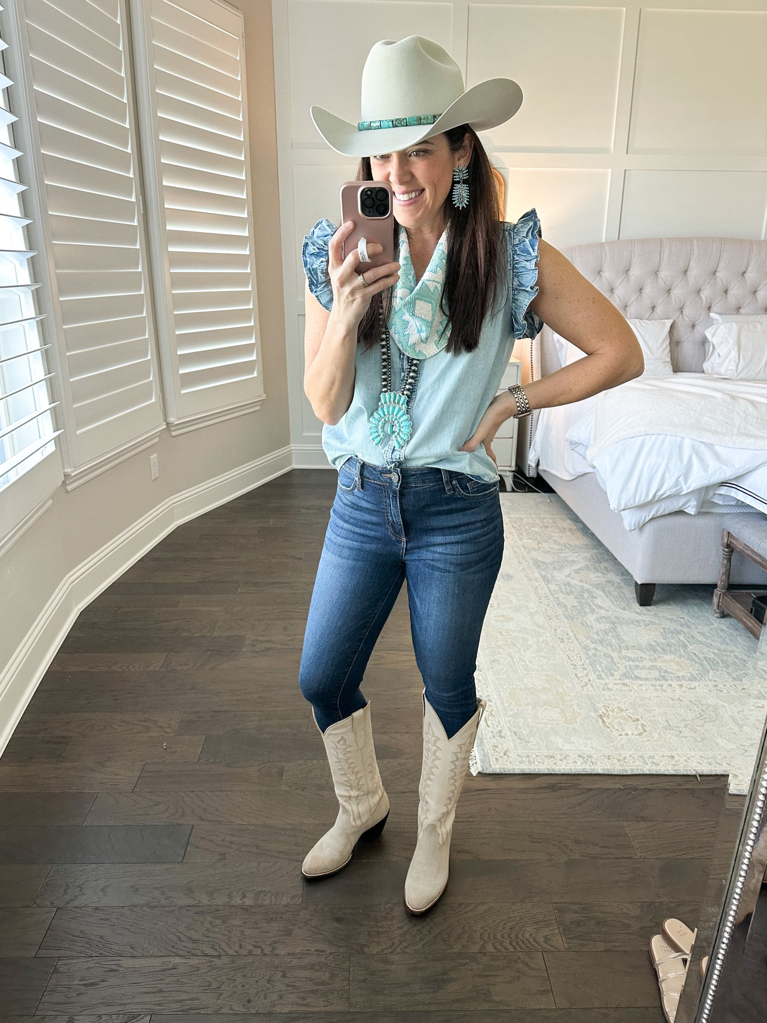 Rodeo season 
Festival 
Denim on denim 
Cowboy boots 


#LTKSeasonal #LTKFestival #LTKstyletip