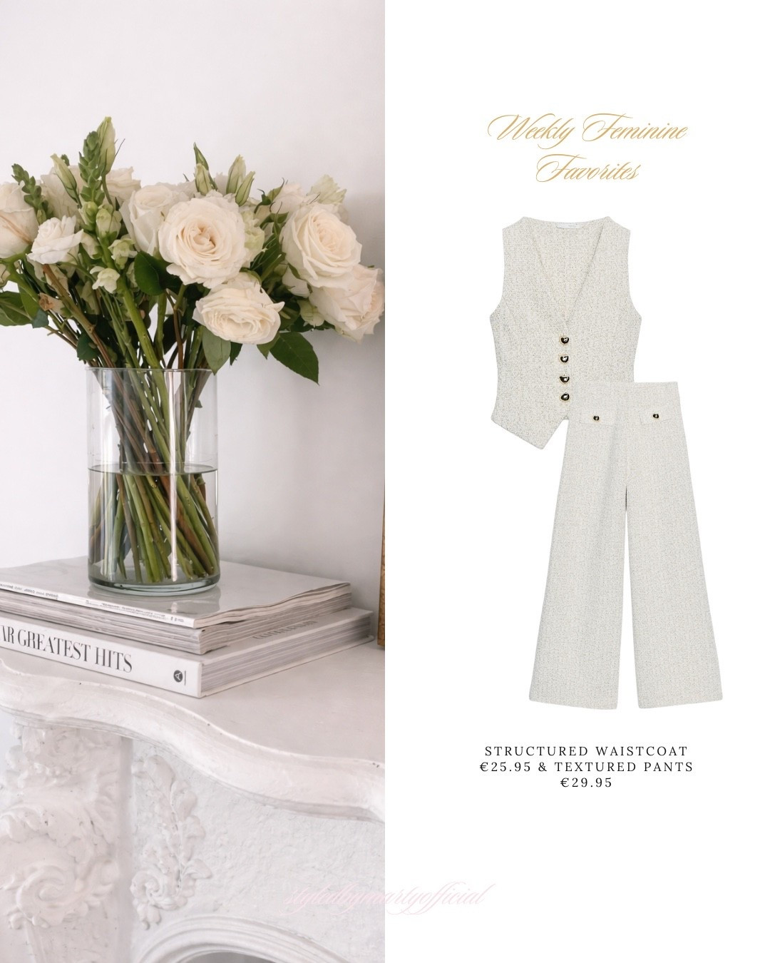 Weekly Feminine Favorite: structured waistcoat & textured pants set🤍


Winter style, winter fashion, winter pants, grey pants, grey waistcoat, feminine fashion, Pantone 2026, cloud dancer, minimalist style, workwear, office wear, winter workwear, winter favorite, winter finds

#LTKFindsUnder50 #LTKWorkwear #LTKSeasonal