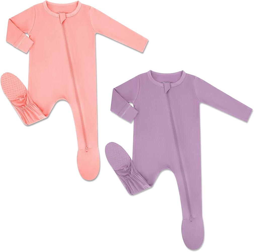 HAPIU Rayon from Bamboo Baby Footed Pajamas, 2 Way Premium Zipper, Footie for Baby Boy Girls, New... | Amazon (US)