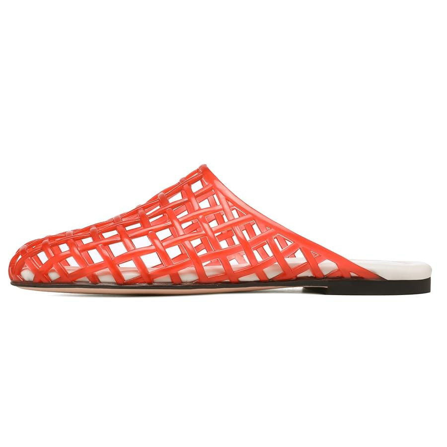 Clear Jelly Shoes for Women Slip on Jelly Mesh Slides Comfortable Closed Toe Flats Sandals Summer... | Amazon (US)