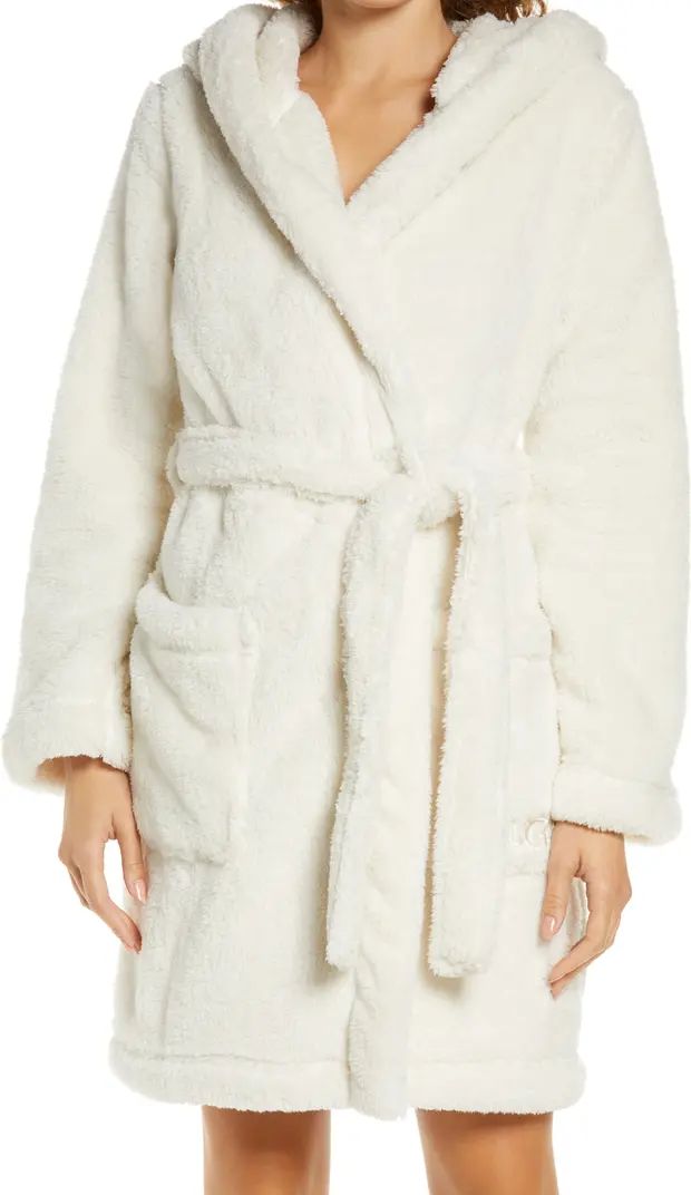 UGG® Aarti Faux Shearling Hooded Robe | Nordstrom | Nordstrom