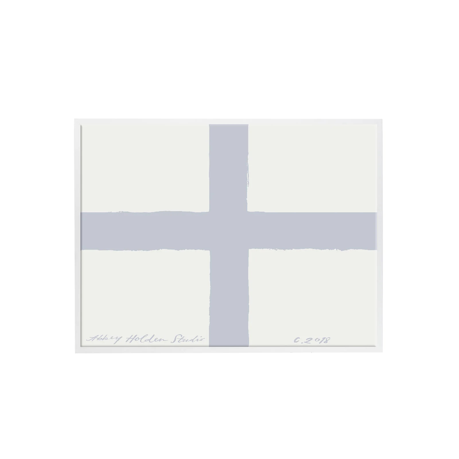 Cross the Lines Art in Light Blue | Brooke and Lou