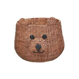 StyleWell Kids Brown Teddy Bear Water Hyacinth Woven Decorative Basket BA1811220-BRN - The Home D... | The Home Depot