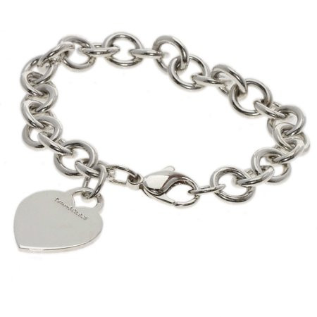 Pre-Owned Tiffany Heart Tag Bracelet Silver Women s TIFFANY&Co. (Good) | Walmart (US)