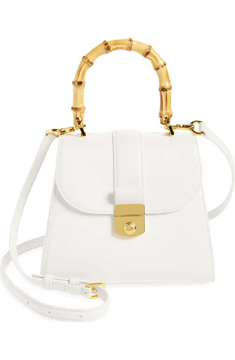 Veronica Beard Avenue Leather Bamboo Top Handle Bag | Nordstrom | Nordstrom