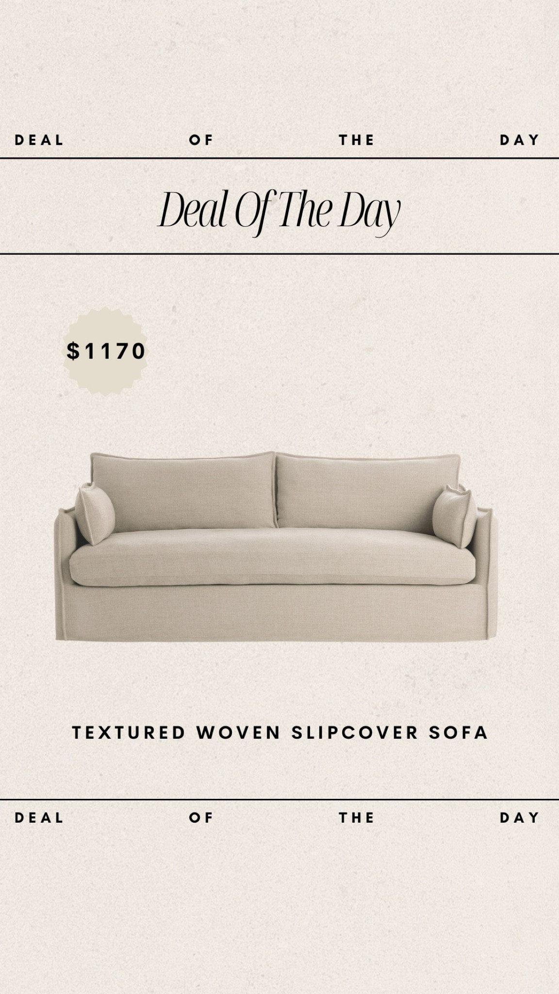 Deal of the Day - Textured Slipcover Sofa // on sale for only $1170!

world market, world market finds, world market home, affordable furniture, budget friendly couch, budget friendly home finds

#LTKSaleAlert #LTKStyleTip #LTKHome