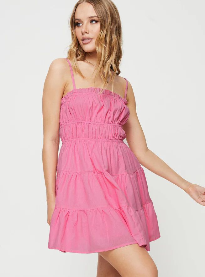 Ceara Mini Dress Pink | Princess Polly US