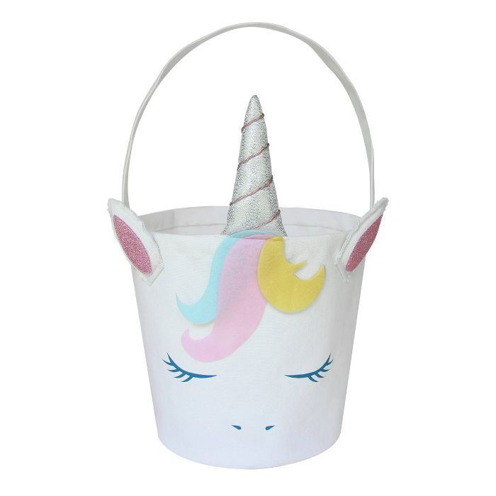 Soft Canvas Easter Basket Character Unicorn - Spritz™ | Target